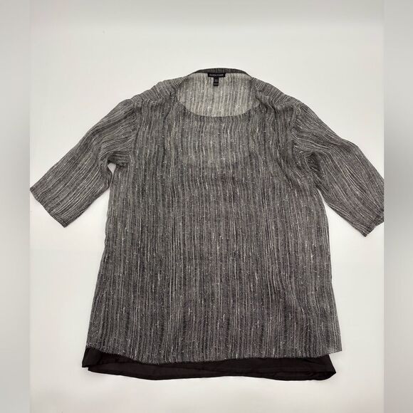 Eileen fisher | Firefly Printed Crinkle Silk Shirt and silk cami | XXS - Picture 2 of 8